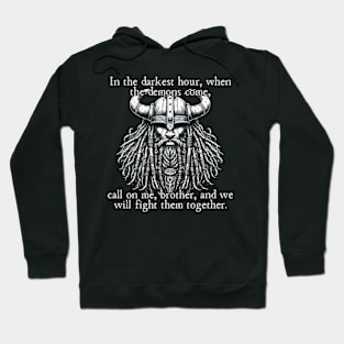 Black Viking Warrior Hoodie